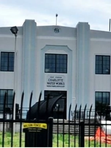 Exterior shot of Charlotte Water Works