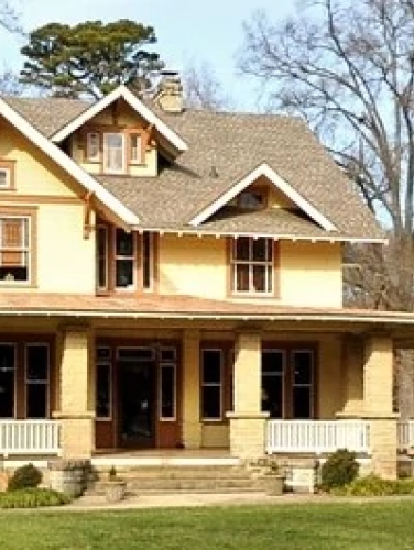 Exterior view of the Walter Alexander House on a sunny day