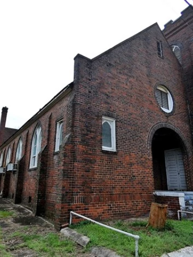 The brick exterior of Mount Carmel Baptist Church