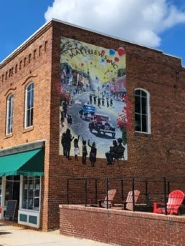 Exterior view of the Funderburk Bros Buildings