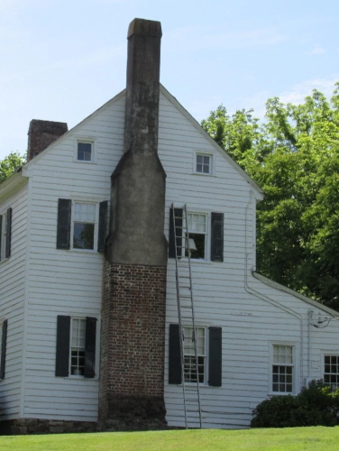 Side view of the Neel House on a sunny day
